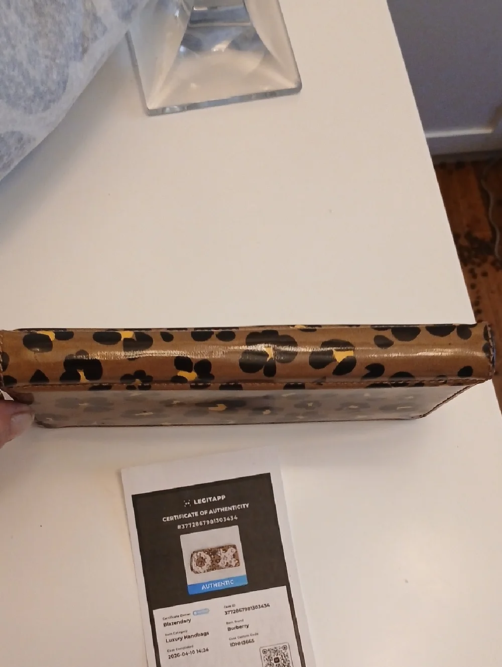 Burberry Brown Black Yellow Floral-Print Wallet
